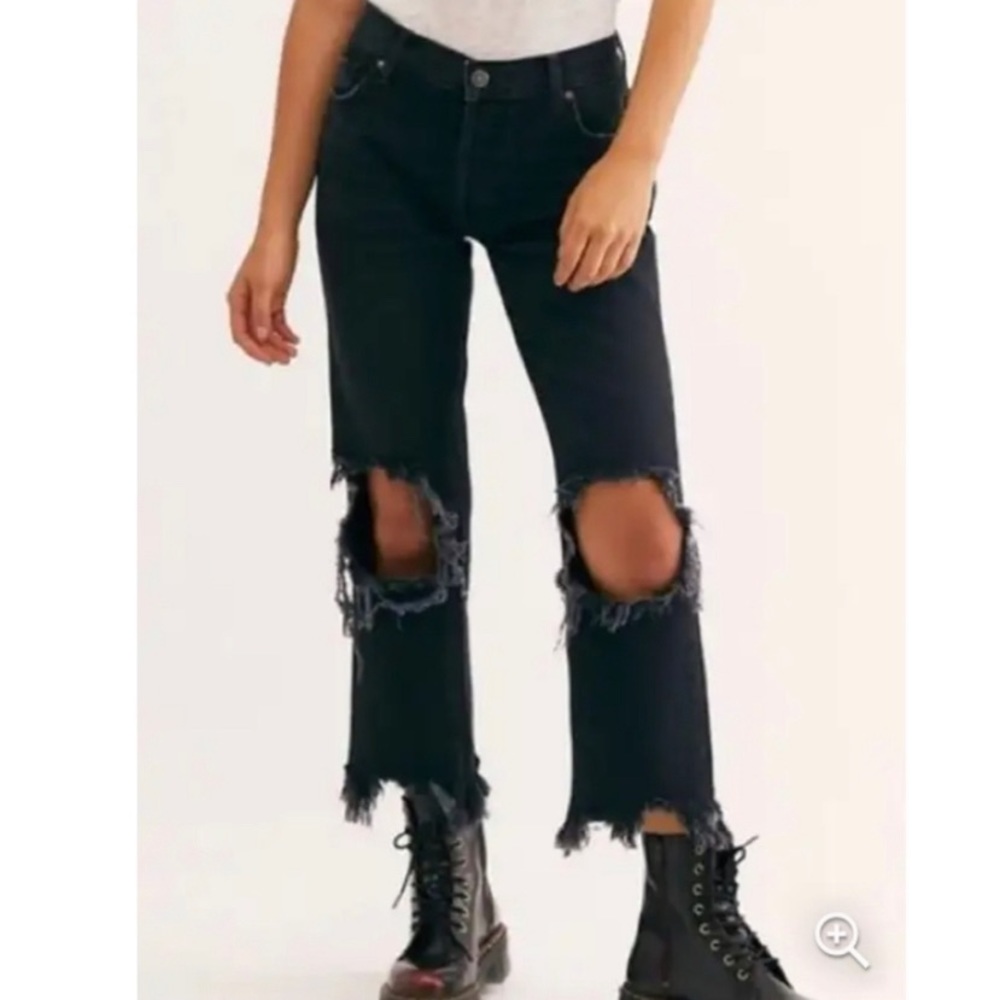 Free People Maggie Mid-Rise Straight Leg jean